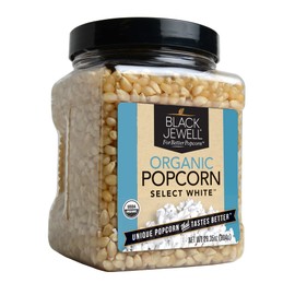 Black Jewell Organic White Popcorn Kernels, Organic Select White, 28.35oz (Pack of 3)