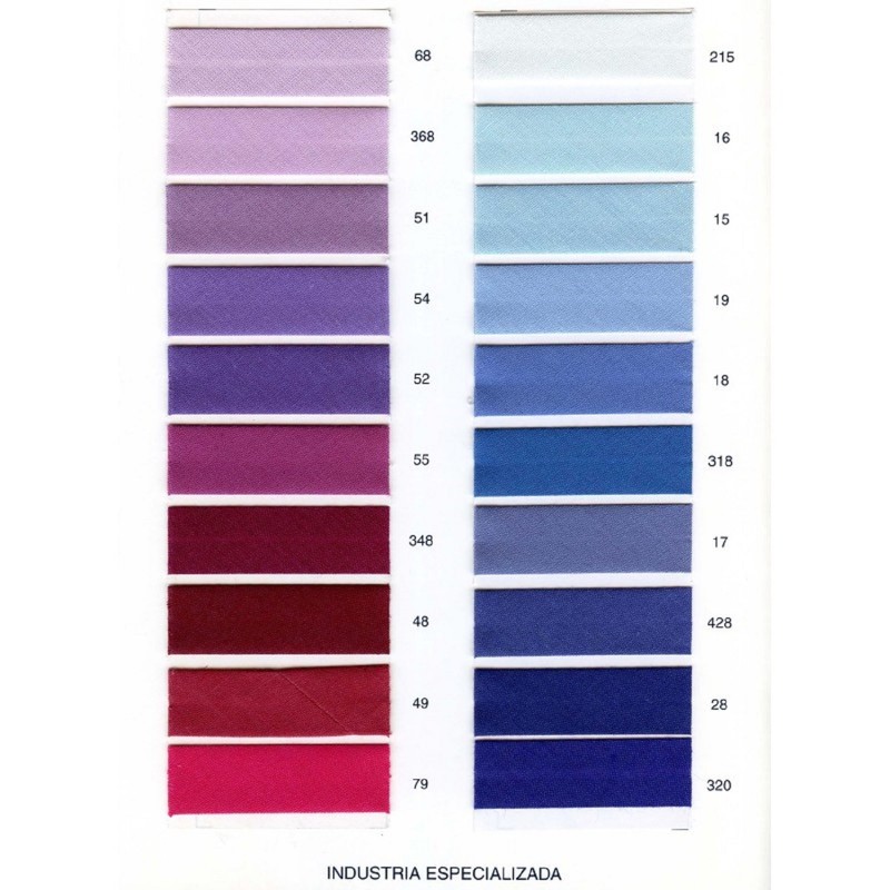Byetsa 7411 Schrägband, Polyester/Baumwolle, 120 Farben, Rolle mit 25 m