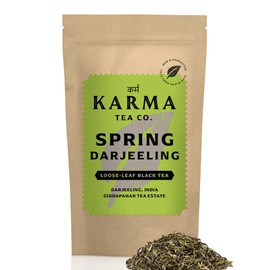 KARMA TEA CO.| Spring Darjeeling Loose Leaf Black Tea, 35g (28 cups) | Floral & Lively | Rich in Antioxidants & Polyphenols