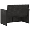 vidaXL Modern Poly Rattan Patio Bench - Cushioned, Weather-Resistant, Sturdy