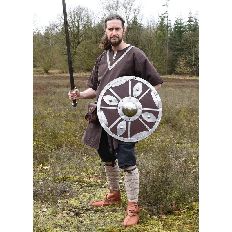 Battle-Merchant Medieval Tunic Ailrik Cotton Tunic with Border for Men