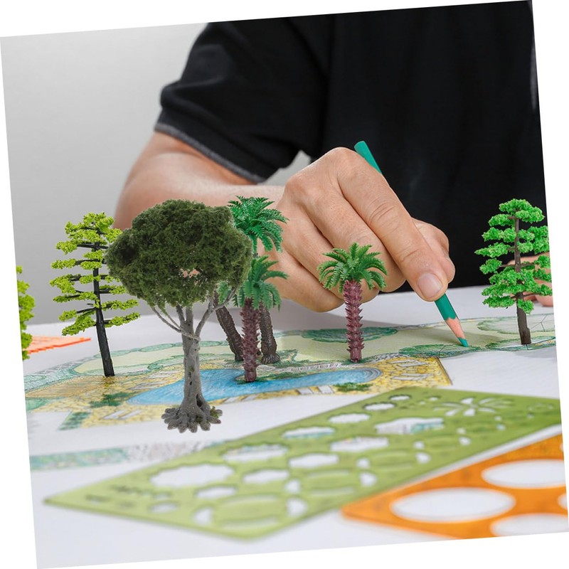 VILLFUL 2pcs Miniature Trees for Sand Table Models Durable Mini