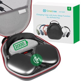 Smatree Charging Case for Airpods Max Over-Ear Headphone 2024, USB-C Charging,2000mAh Battery Charging-Bag with Sleep Mode,Airpods-Max Protective Case with Auto Sleep, AirPods-Max Travel Carrying Bag