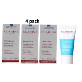 Clarins Fresh Scrub Refreshing Scrub Cream with natural beads 4pack 5ml each
