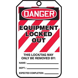 Accuform Lockout Tags, Pack of 5, Danger Do Not Open, US Made OSHA Compliant Tags, Tear & Water Resistant PF-Cardstock, 5.75"x 3.25", MLT412CTM