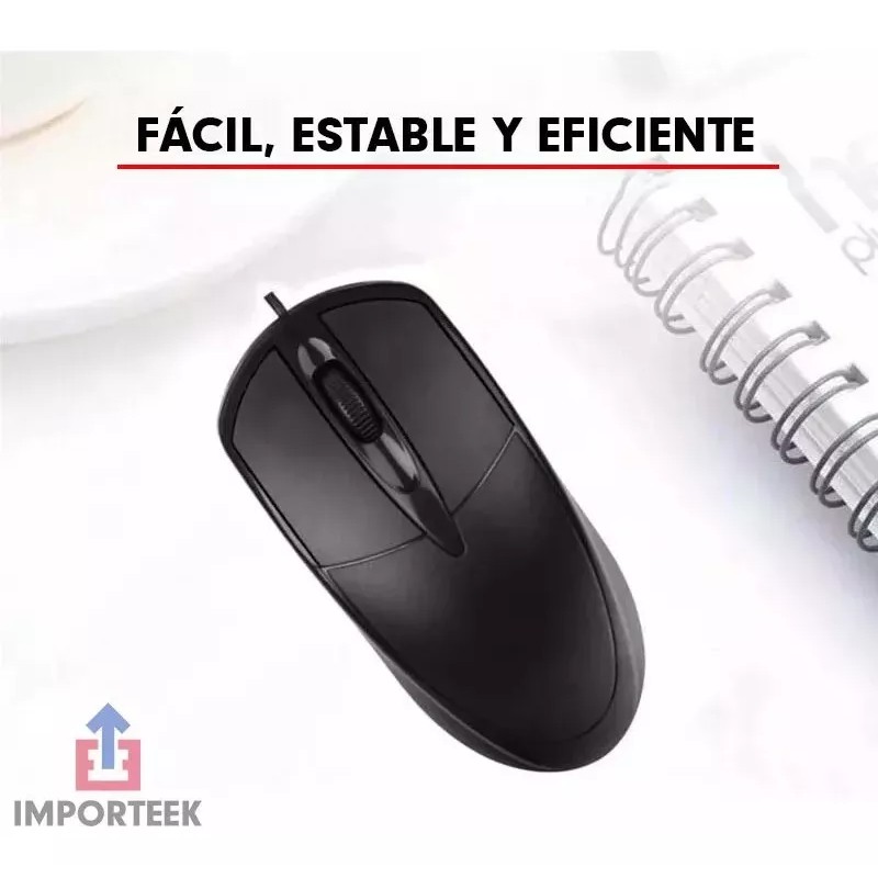 Importeek 3pz Mouse Optico Alambrico Usb Ergonomico Portatil Pc Laptop