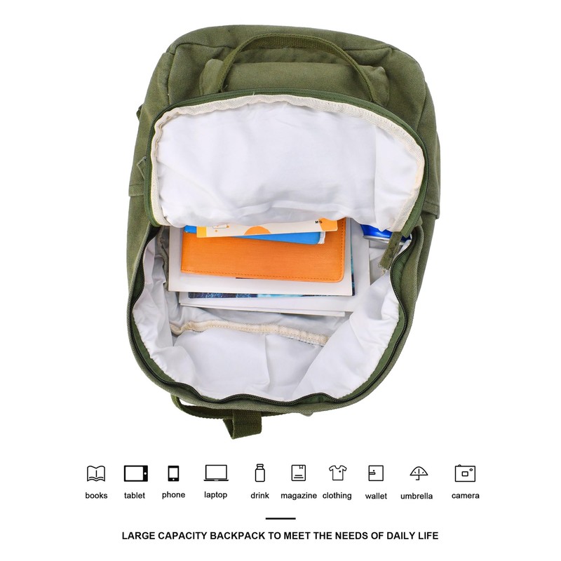 TeeYee Canvas Backpack Women's Backpack with Handle Large Capacity Girls