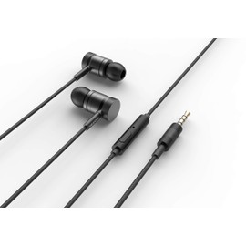 Roxel RX650 High Resolution Noise Isolating Earphone, Deep Bass and Rich Vocals with Built in Microphone, Tangle Free Braided Cable in ear Headphone for IOS and Android devices (Black)