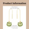 LOOYUUPEE Natural Hetian Jade Earrings, Cat Shape Jade Pendant for