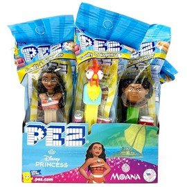 Pez Moana Dispensers and Refill Candy Pack, 12 Individually Wrapped Pez Candy