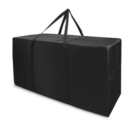 APKOL 160L Extra Large XXL Storage Bag 600D Oxford, Heavy Duty Carry Bag with Handle, Large Bag Moving Bags XXL with Zip for Blankets, Duvets and Pillows (90 x 55 x 33), Black