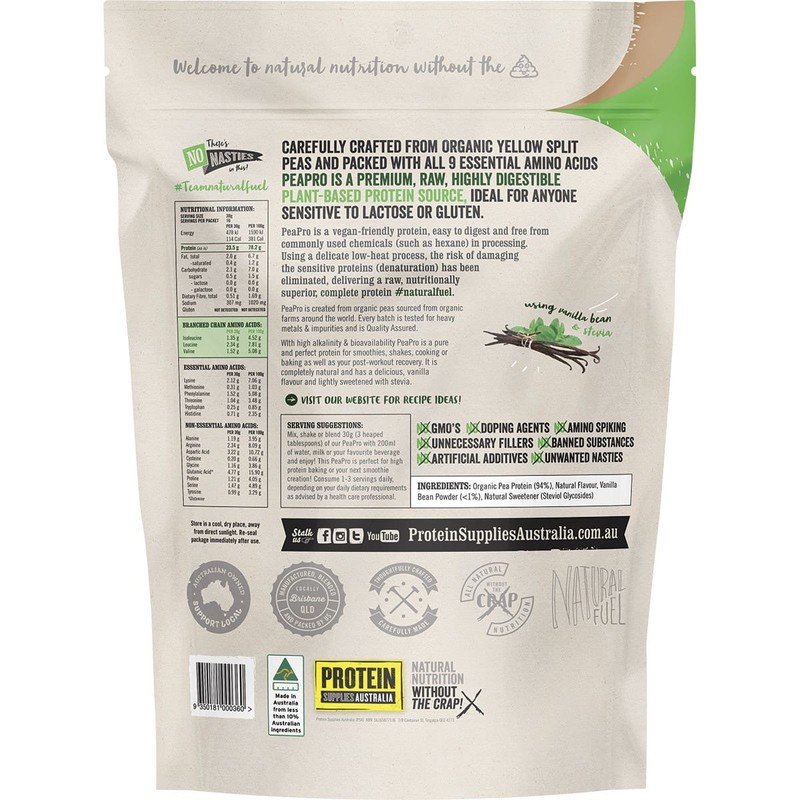 Protein Supplies Australia Protein Pea Pro (Raw Organic Pea Protein)