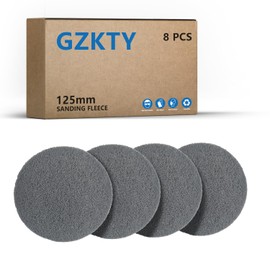 GZKTY Pack of 8 Sanding Sheets 125 mm Velcro, P250-300 Grit, Sanding Fleece for Random Orbital Sander, Sander, Polishing Machine