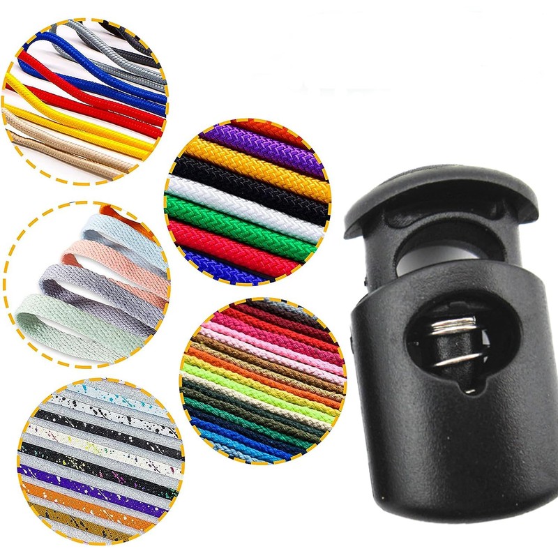 50PCS Cord Locks, Height 2.5cm End Spring Stop Toggle Stoppers