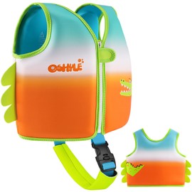 OSHYLE Children's Girls Boys Swimming Vest for Toddlers with Adjustable Safety Straps Age 3-6 (Crocodile, M)