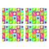 KitchenCraft Fruit Cork Backed Placemats, Set of 4, Multi-Colour