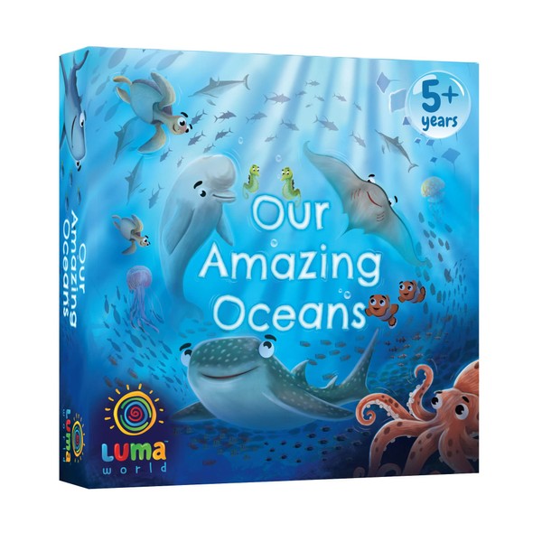 LUMA WORLD ADD LIFE TO LEARNING Our Amazing Oceans Educational Activity Kit For Kids Ages 4 Years & Up|500+ Hours Of Puzzles|Ocean Cards|Learning Activities|Trivia Games For Kids In 1 Box