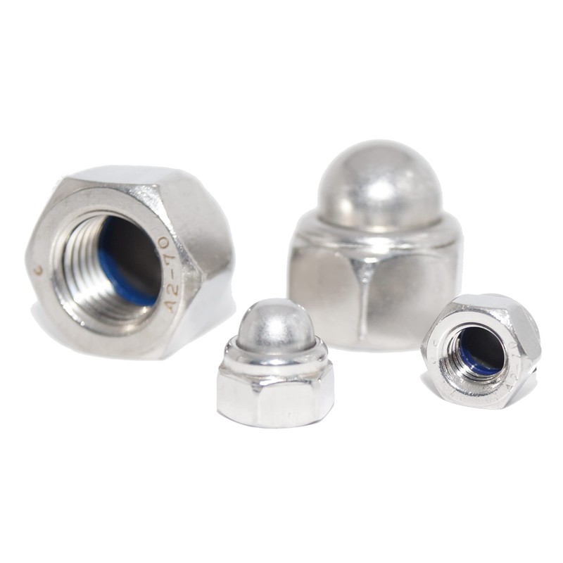 Acorn Nuts M8 Pack of 20 Hexagonal Acorn Nuts Self-Locking