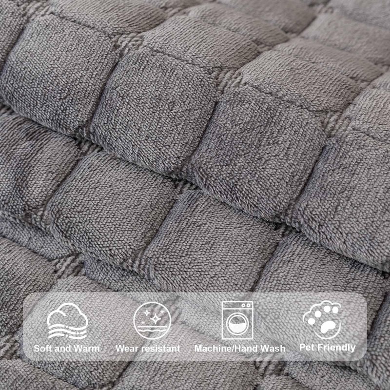 Aucrovee Velvet Washable Couch Cover for Pets Dogs, Non Slip