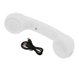 Bluetooth Telephone Handset Retro Radiation Proof Rechargeable Wireless Mobile Phone Handset Receiver White