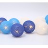 Ciskotu LED Lichterkette Baumwollkugeln mit Stecker, 3,8m 20er Cotton Ball