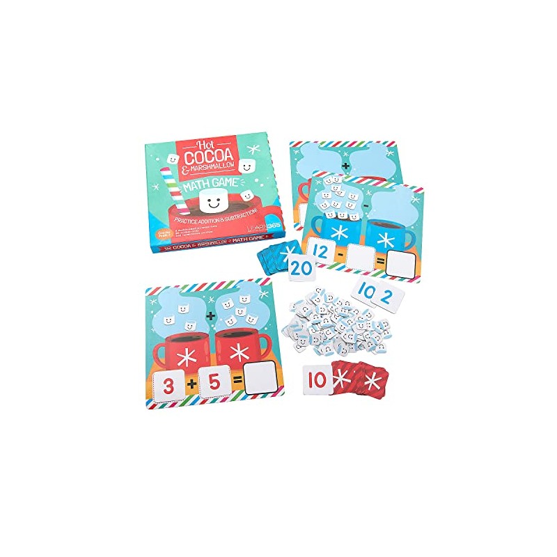 Addition & Subtraction Hot Cocoa & Marshmallow Math Learning Mats