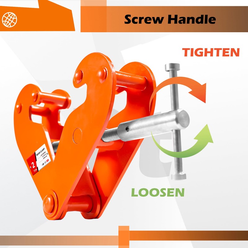 Vertical Beam Clamp 4400lbs/2 ton Capacity 3-9Inch Opening Range Beam