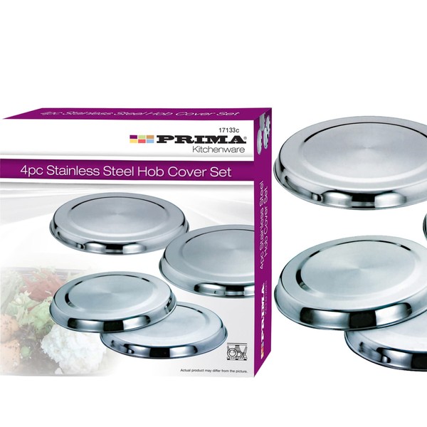 4 Pcs Stainless Steel Hob Cover Set | Stove | Plate | Cooker Top | Burner Protector | Restaurants CANTEENS Safety Worktop Savers