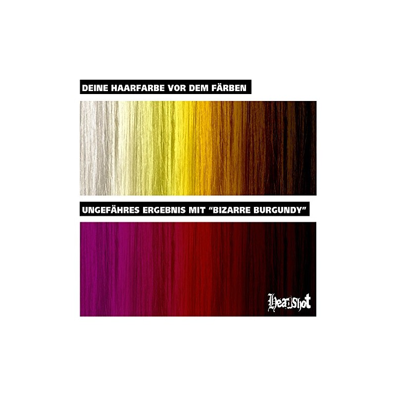 Headshot Burgundy Hair Colour, Bizarre Burgundy, Semi-Permanent Hair Dye, 150