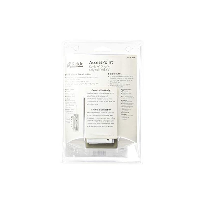 Kidde 001350C 3-Key Portable Push Button Key Safe, Clay