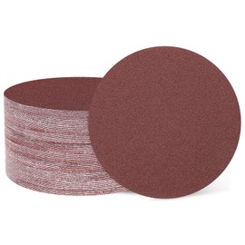 HARFINGTON 50 Pcs 8 Inch Sanding Disc 80 Grit Hook and Loop Sandpaper Random Orbital Sander Pads for Woodworking Automotive Metal Polishing