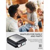 FOHERE 4-Slice Belgian Waffle Maker 1200W, Nonstick Plates, Browning Control,