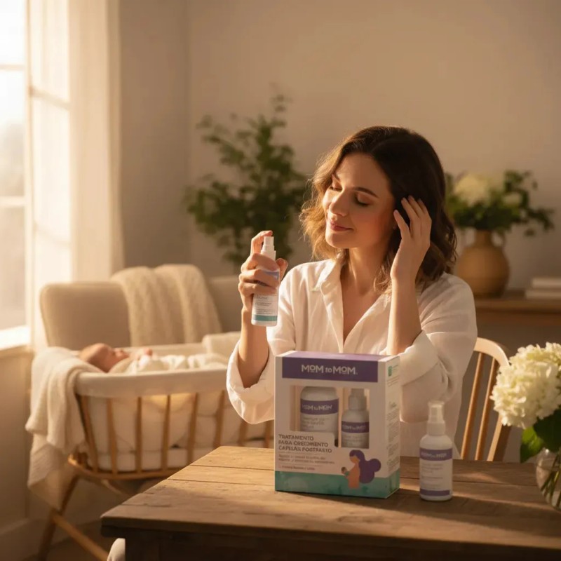 Kit Mom To Mom Tratamiento Postparto Crecimiento Capilar