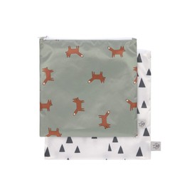 LÄSSIG Reusable Storage Bag Snack Bag 2pcs/Snack Bag Little Forest Fox