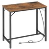 HOOBRO Bar Table with Charging Station, Rectangular Pub Table, High