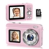 Digital Camera, Real 2.7K Dual-Screen Digital Camera for Photography Auto-Focus