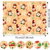 DERAYEE Geschenkpapier aus Kraftpapier, Weihnachten, 12 Stück, festliche und farbenfrohe