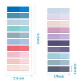 KICNIC Sticky Tabs 2400 Pcs, Pastel Book Tabs, Adhesive PET Page Tabs, Transparent Annotation Labels, Tabs for Notebooks, Small Markers for School, College, Office (120 Colors)