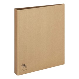 Pagna Ring Binder A4 Pure Practical 2-Ring Mechanism Sturdy Grey Cardboard Coated with Kraft Paper