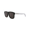Saint Laurent SL 558 Rectangular Sunglasses, Black-Crystal-Black, One Size