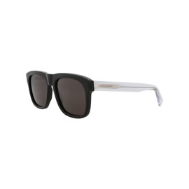 Saint Laurent SL 558 Rectangular Sunglasses, Black-Crystal-Black, One Size