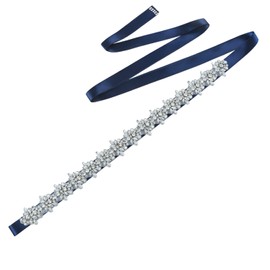 UULAPAN Rhinestone Bridal Sash, Rhinestone Wedding Sash, Rhinestone Wedding Belt, Diamond Bridal Belt -