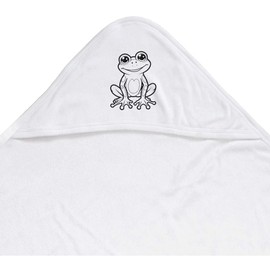 Azeeda 'Lovely Frog' Baby Hooded Towel (HT00026604)