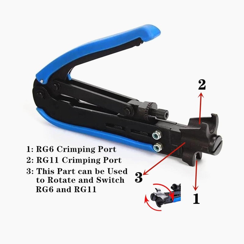 Gaobige Coax Cable Crimper Tool Kit, Coaxial Compression Tool for
