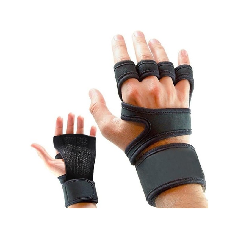 Weight Lifting Workout Gloves with Built-in Wrist Wraps for Men
