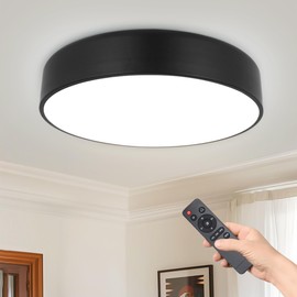 13in LED Ceiling Light Fixture with Remote, 24W Dimmable Ceiling Lights Semi Flush Mount, 3CCT Adjustable Ceiling Lamp for Living Room, Bedroom, Kitchen, Bathroom, Hallway (2700K-6500K)