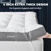 HYPREST 4 Inch Twin XL Mattress Topper Cotton,Shredded Memory Foam