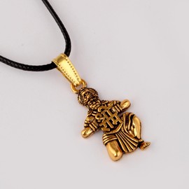 Rudra Empire Hanuman Bajrangbali Jai Shree Ram Pendant for Men Women, Free Size, Brass, No Gemstone