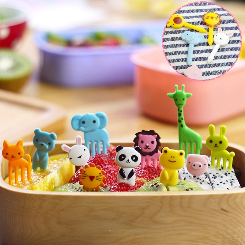 VEGCOO Pack of 60 Food Picks Fruit Forks Kids Skewers