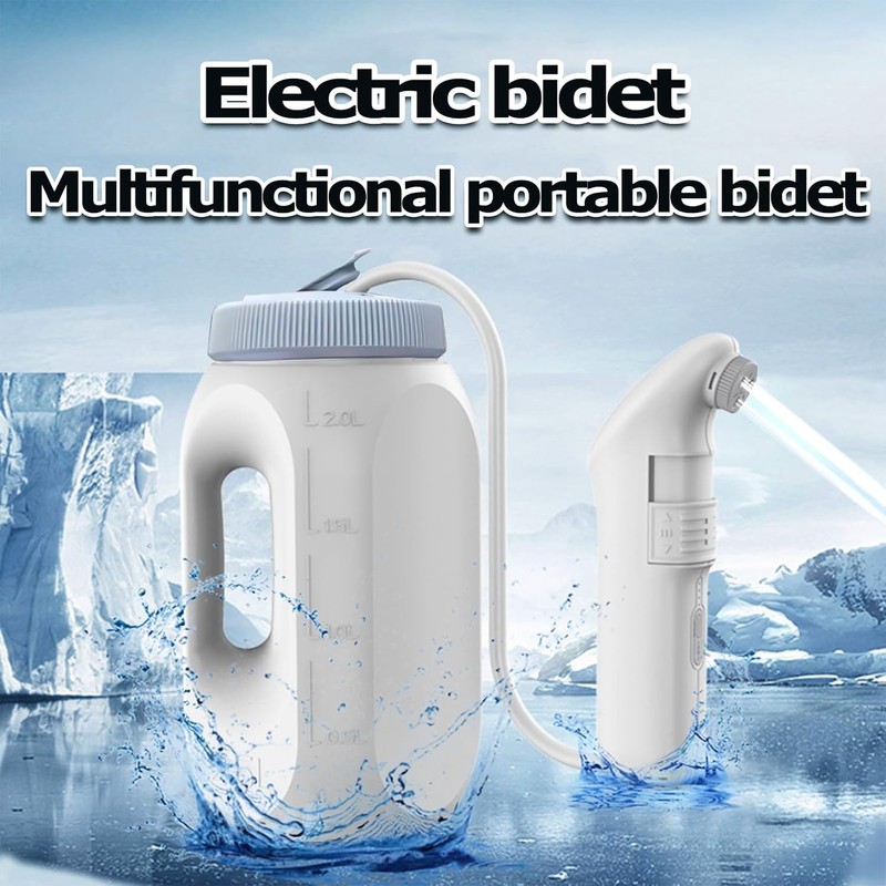 Ducha De Glúteos para Hombres Mujeres Niños,2.5L Eléctrica Portable Bidet,Botella